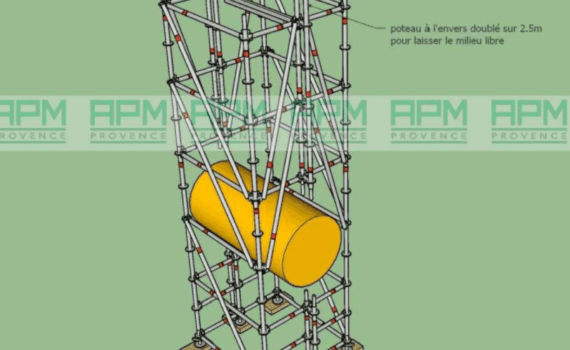 Bureau d'étude échafaudage en zon de production
